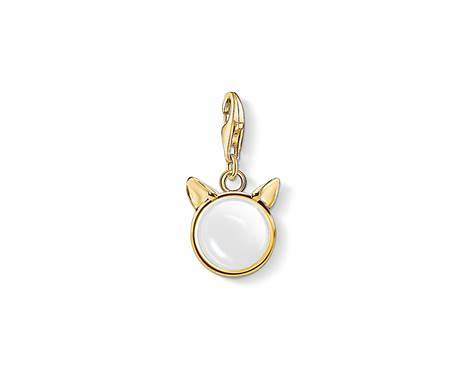 Thomas Sabo Cat’s Ears Charm Pendant Gold Plated Silver | Retired