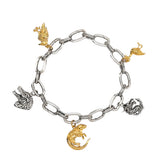 Oxidized Silver Hinged Paperclip Link Charm Bracelet | Keith Jack