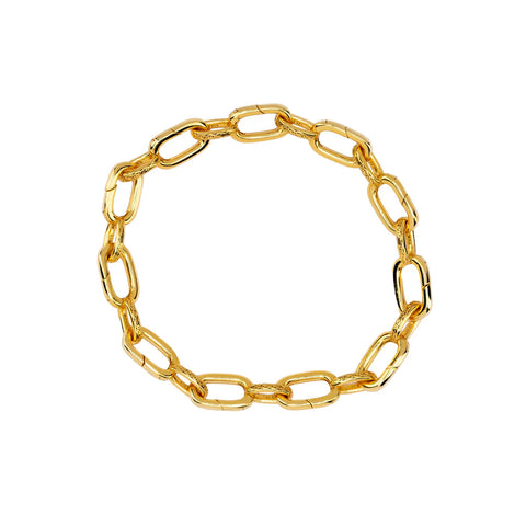 18k Vermeil over Silver Hinged Paperclip Link Charm Bracelet | Keith Jack