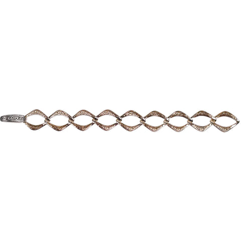 Silver And 10k Gold Celtic Knot Link Bracelet | Keith Jack - Tricia's Gems