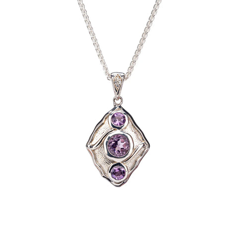 Keith Jack Rocks ’n Rivers pendant with natural amethyst gemstone.
