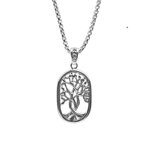 Silver Tree of Life Open Dogtag Pendant | Keith Jack