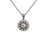 Aphrodite Fresh Water Pearl Pendant Silver and 10k Gold Small | Keith Jack - Tricia's Gems