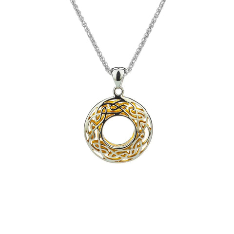 Window to the Soul Small Round Pendant, Sterling Silver +22k Gilded | Keith Jack - Tricia's Gems