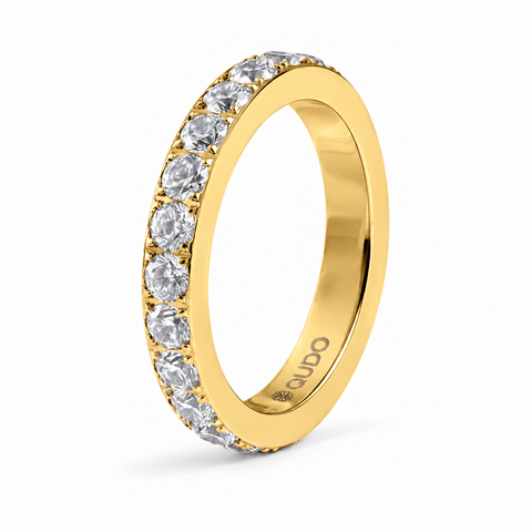 Eternity Yellow Gold Plated Big Spacer Ring