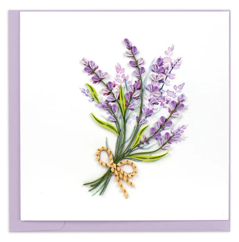 Lavender Bouquet Paper Art Greeting Card