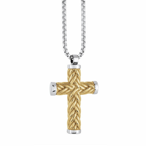 Weave Cross Necklace | Italgem Steel - Tricia's Gems
