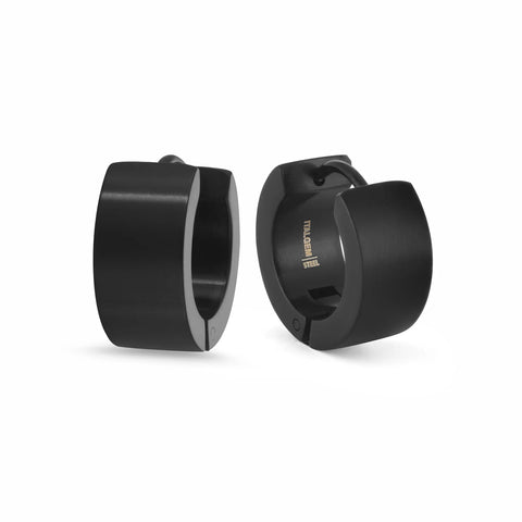 Black Huggie Earrings | Italgem Steel - Tricia's Gems