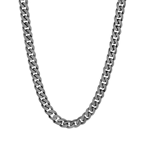 7.7mm Curb Chain Necklace | Italgem Steel - Tricia's Gems