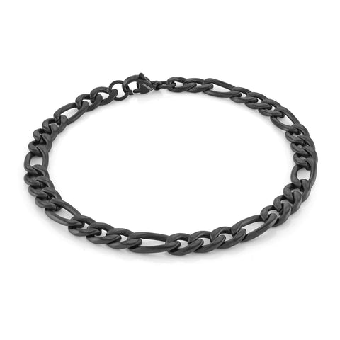6mm Figaro Link Bracelet | Italgem Steel - Tricia's Gems