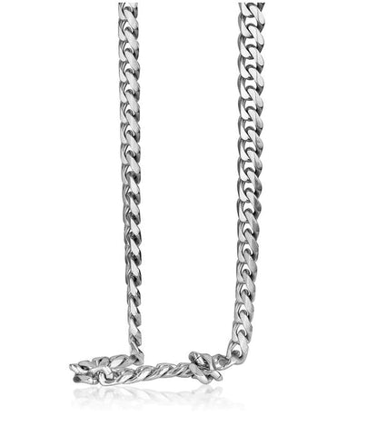 Black/Silver Curb Link Necklace | Italgem Steel - Tricia's Gems