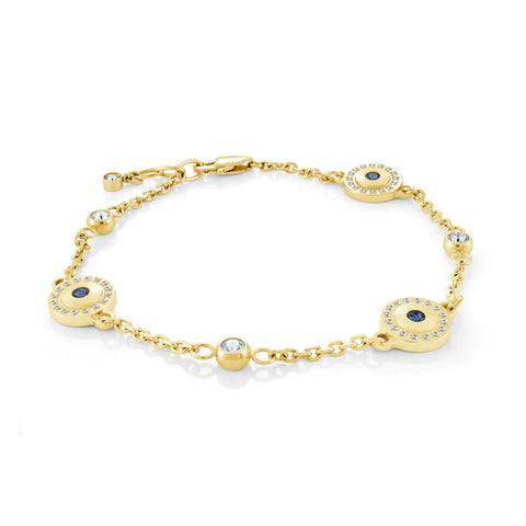 Agatha Evil Eye Bracelet | Italgem Steel - Tricia's Gems