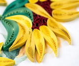 Handcrafted Quilled Sunflowers Greeting Card with detailed floral paper art design