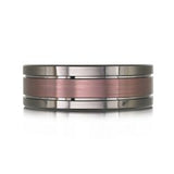 Tungsten Ring with Black & Brown Inlay