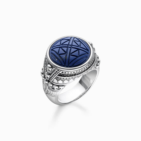 Ethno Skulls Ring Blue Silver | Thomas Sabo - Tricia's Gems