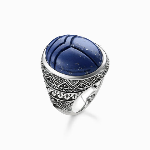Blue Scarab Signet Ring | Thomas Sabo - Tricia's Gems
