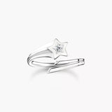 Ring With White Stones And White Cold Enamel Silver | Thomas Sabo