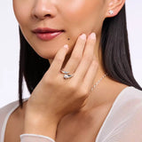 Ring With White Stones And White Cold Enamel Silver | Thomas Sabo