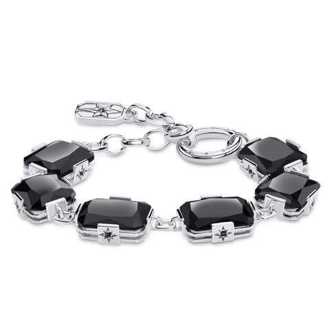 Thomas Sabo Blackened Silver Beaded Bracelet