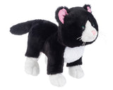 Webkinz Black and White Cat plush stuffed animal with adoption code black white cat toy