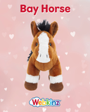 Webkinz Bay Horse plush stuffed animal with adoption code soft brown horse toy