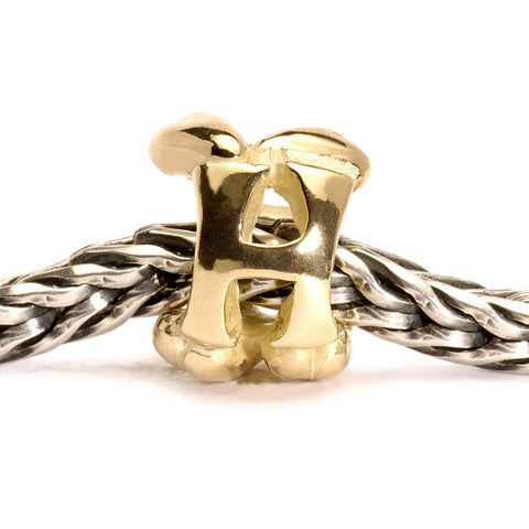 Letter H Gold Retired | Trollbeads - Tricia's Gems