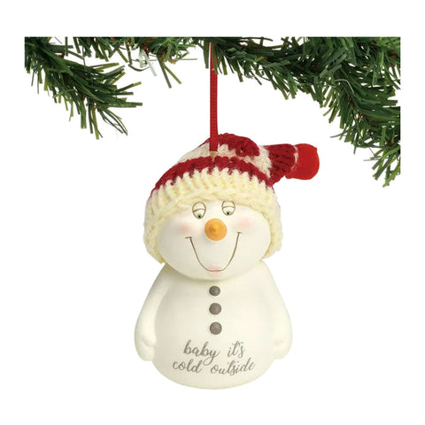 Baby It's Cold Outside Ornament by Snowpinions on white background