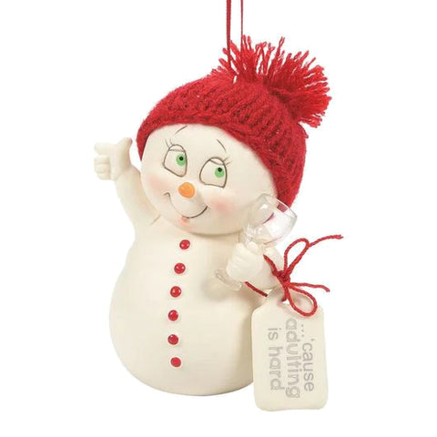 Cause Adulting Is Hard Ornament by Snowpinions on white background