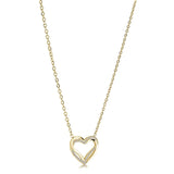 Stainless Steel White CZ Double-Heart Necklace – 16” + 2” Extender | Veloria