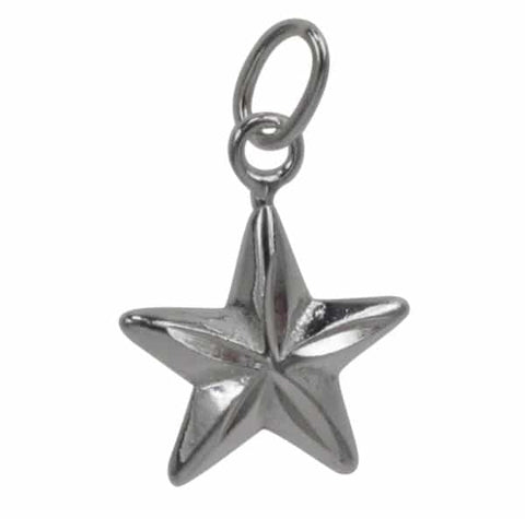 Star Shape Charm Sterling Silver - Tricia's Gems