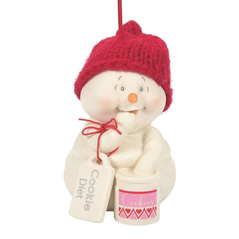 Cookie Diet Ornament by Snowpinions on white background