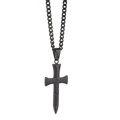Sword Cross Pendant | Italgem Steel - Tricia's Gems