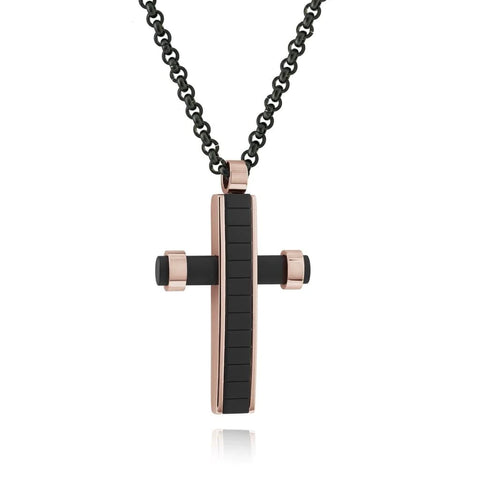 Matte Cross Pendant | Italgem Steel - Tricia's Gems