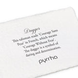 Dagger Talisman Pendant - RETIRED | Pyrrha - Tricia's Gems