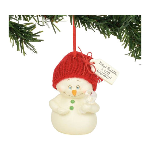 Dear Santa, I Can Explain Ornament by Snowpinions on white background