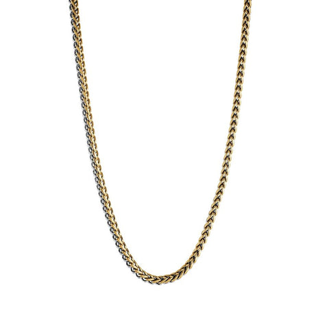 Stainless Steel Gold IP 3.5mm Round Franco Chain Polished | Italgem Steel - Tricia's Gems