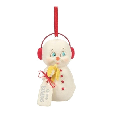 Gone Bananas Ornament by Snowpinions on white background