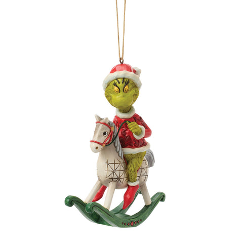 Jim Shore Grinch on Rocking Horse hanging ornament
