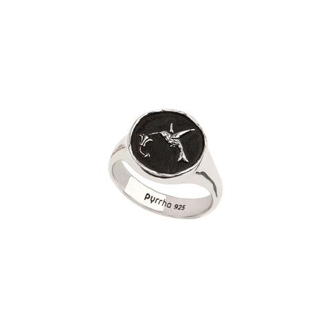 Hummingbird Signet Ring | Pyrrha - Tricia's Gems