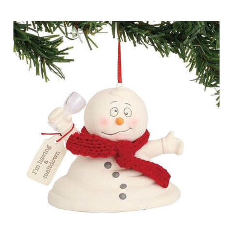 I'm Having A Meltdown Ornament by Snowpinions on white background