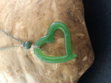 Jade Floating Heart Pendant 30mm - Tricia's Gems