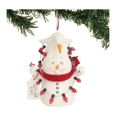 Let's Get Lit Ornament by Snowpinions on white background