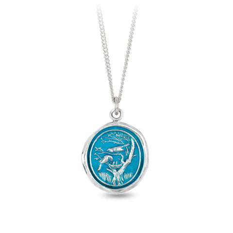 Love Makes A Home Talisman Pendant - Capri Blue | Pyrrha - Tricia's Gems