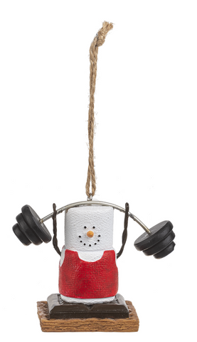 The Original S'mores Weightlifter Ornament - Tricia's Gems