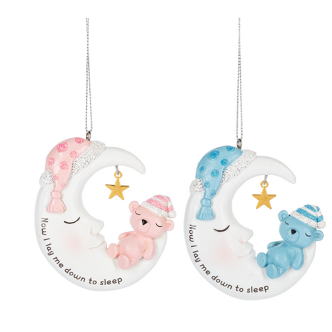 Moon with Teddy Bear Ornaments - Tricia's Gems