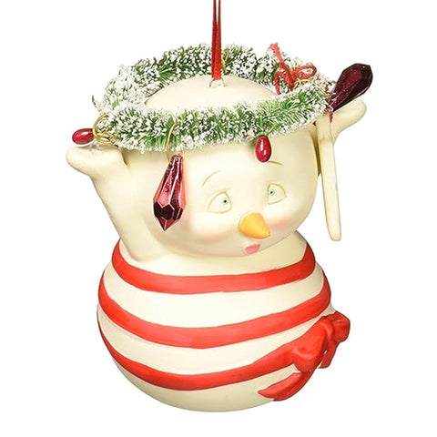 Obsessive Xmas Disorder Ornament by Snowpinions on white background