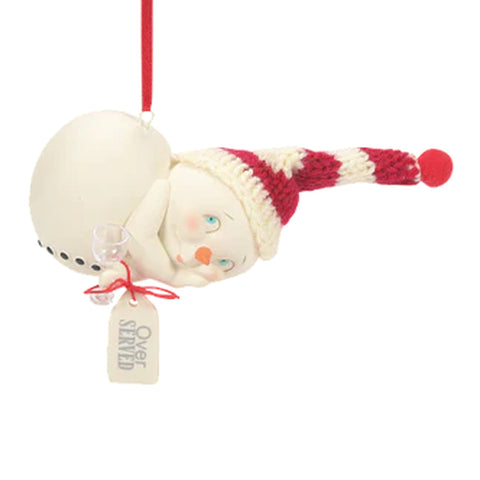 Over-Served Ornament by Snowpinions on white background