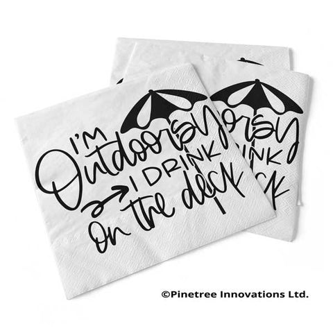 I'm Outdoorsy – Beverage Napkins by Pinetree Innovations, 012-028