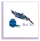 Quilled Thank You Ink Well Greeting Card