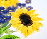 Quilled Sunflower Birthday Bouquet Greeting Card